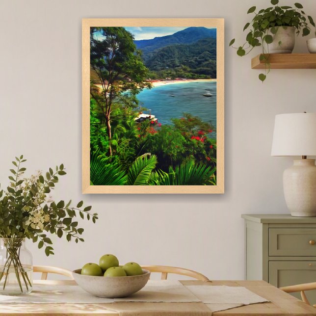 Poster Yelapa México Praia Tropical Baía 0828 Pintura Art (Criador carregado)