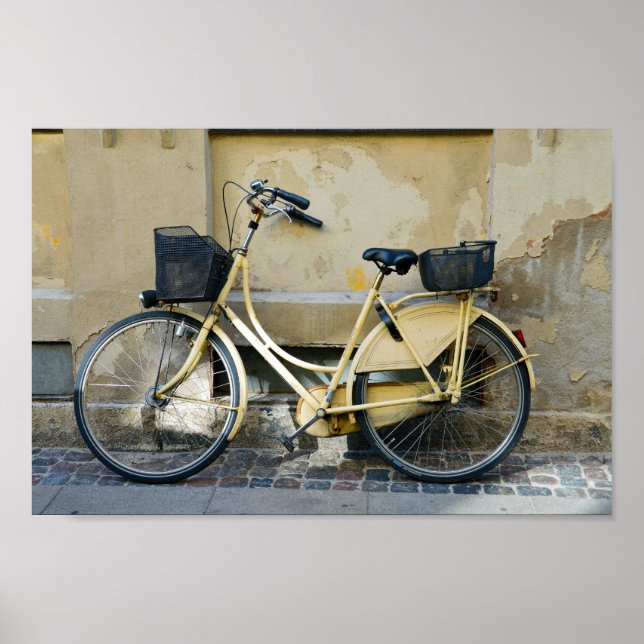 Poster Yellow Bicycle, Copenhagen, Denmark (Frente)