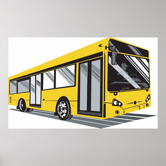 Poster Yellow City Bus (Frente)