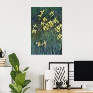 Poster Yellow Iriss by Claude Monet, Vintage Fine Art