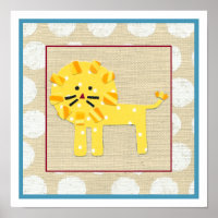 Yellow Lion with White Polka Dots