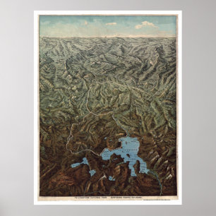 Pôster Yellowstone do Pacífico norte 1895