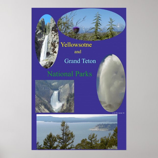 Pôster Yellowstone e Grand Teton (Frente)