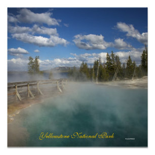 Pôster Yellowstone Lake Thumb Geyser Poster