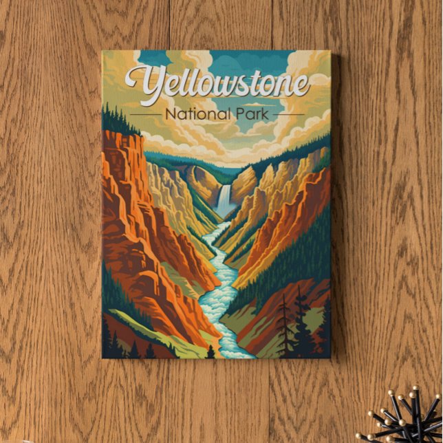 Poster Yellowstone National Park Grand Canyon Retro Art (Criador carregado)