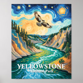 Poster Yellowstone National Park Vibrant Bird Osprey
