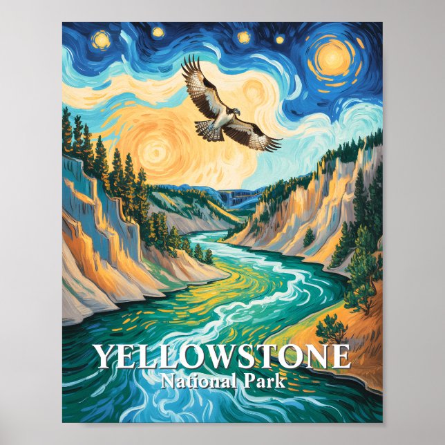 Poster Yellowstone National Park Vibrant Bird Osprey (Frente)