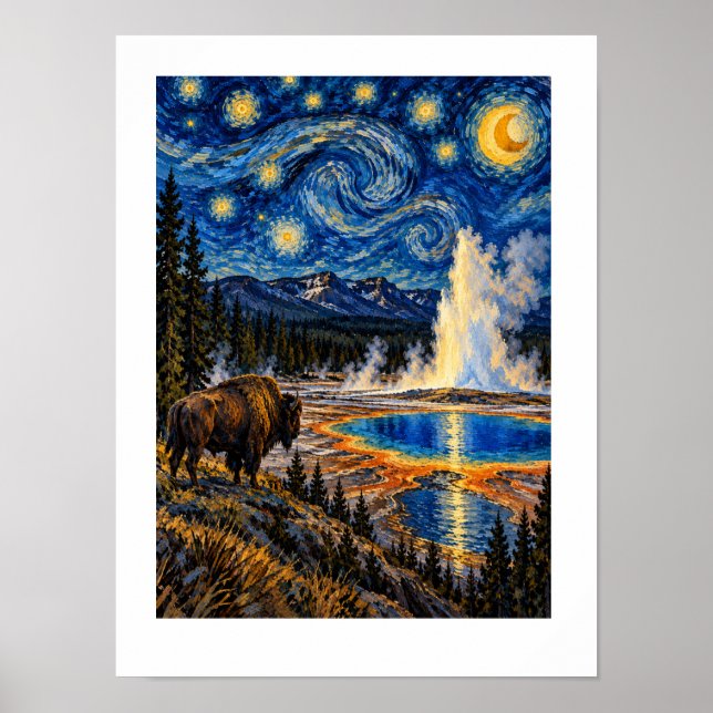 Poster Yellowstone Sob as Estrelas  (Frente)
