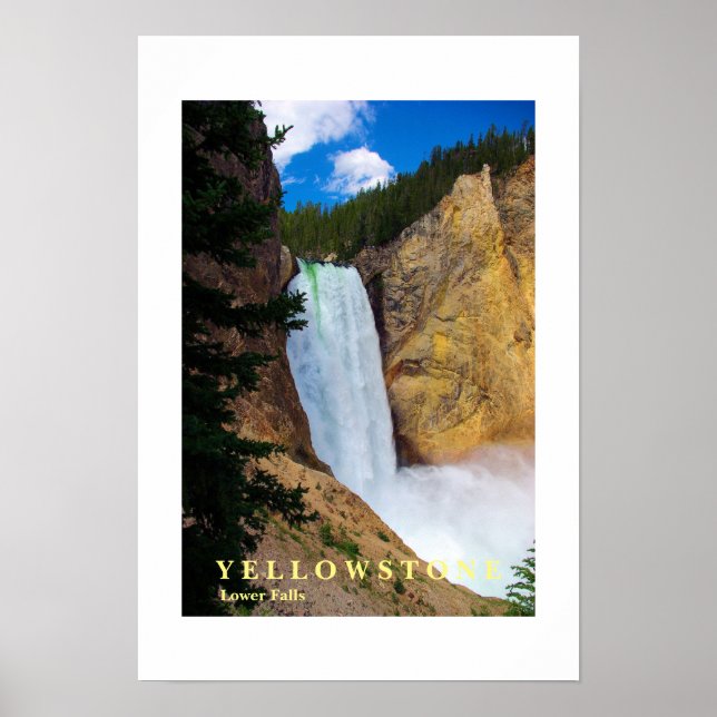Poster Yellowstone Waterfall (Frente)