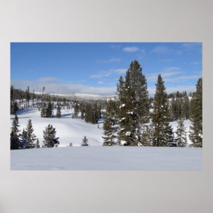 Pôster Yellowstone Winter Landscape Photoshop