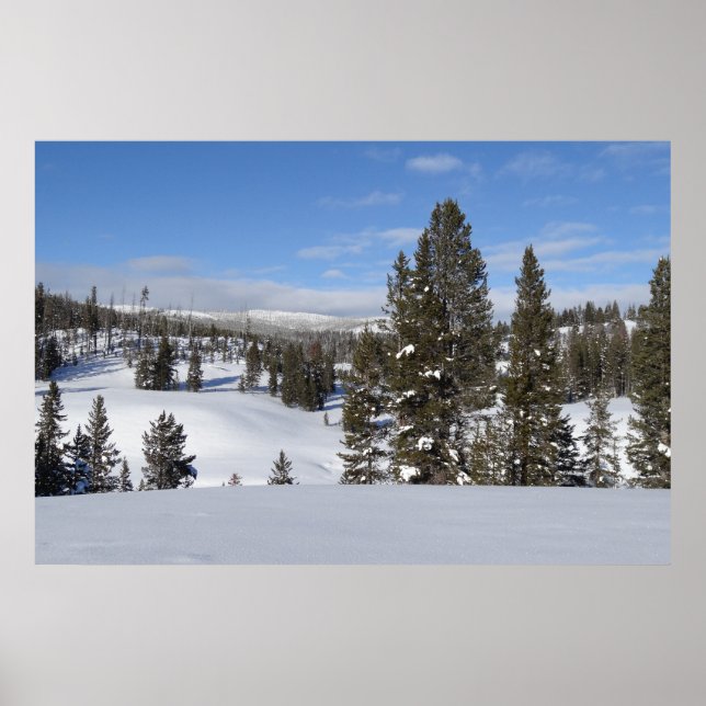 Pôster Yellowstone Winter Landscape Photoshop (Frente)