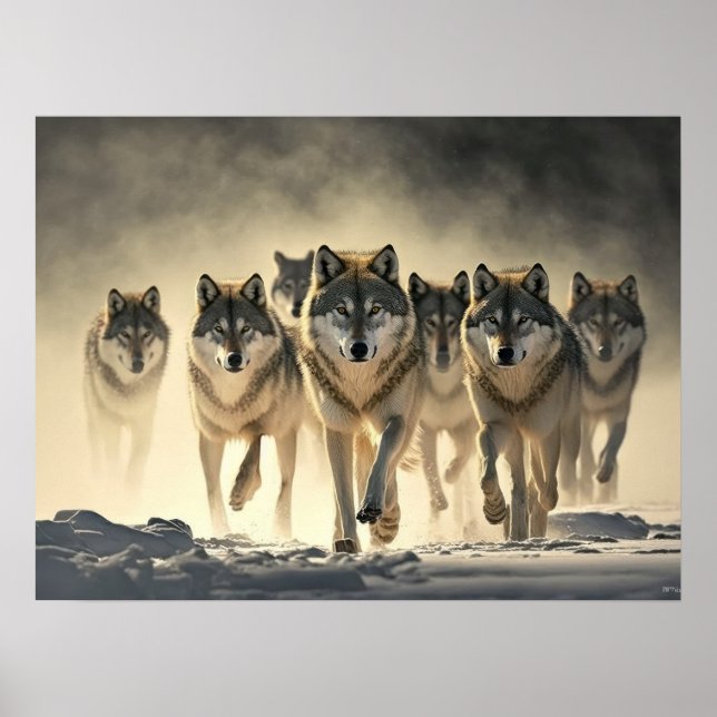 Poster Yellowstone Wolves (Frente)