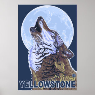Poster YellowstoneHowling Wolf
