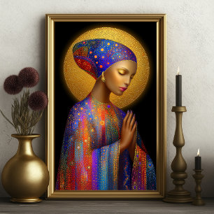 Poster Yemaya Deusa of Love Protection Retrato de cura