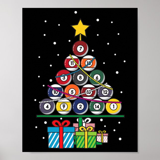 Poster Yeoys Sports And Activity Gifs Billiard Ll Xmas T (Frente)