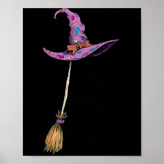 Poster Yes I Can Drive A Stick Soky Witch Funny Halloween (Frente)