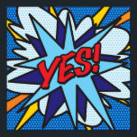 Poster YES Pop Art Comic Book Modern<br><div class="desc">YES Pop Art Quic Book Modern Diversão Poster Anime Anime Cartoon Ficção Cômica Manga</div>