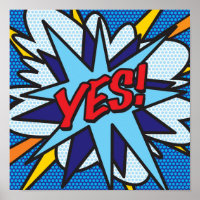 YES Pop Art Comic Book Modern
