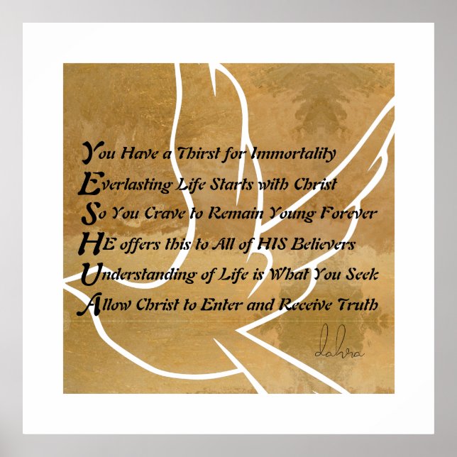 Poster Yeshua Christian Poem (Frente)