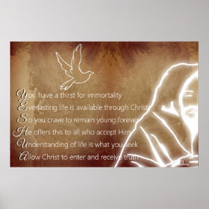 Poster YESHUA Messiah Jesus Cristo Poema Cristão