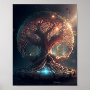 Poster Yggdrasil - A Árvore da Vida