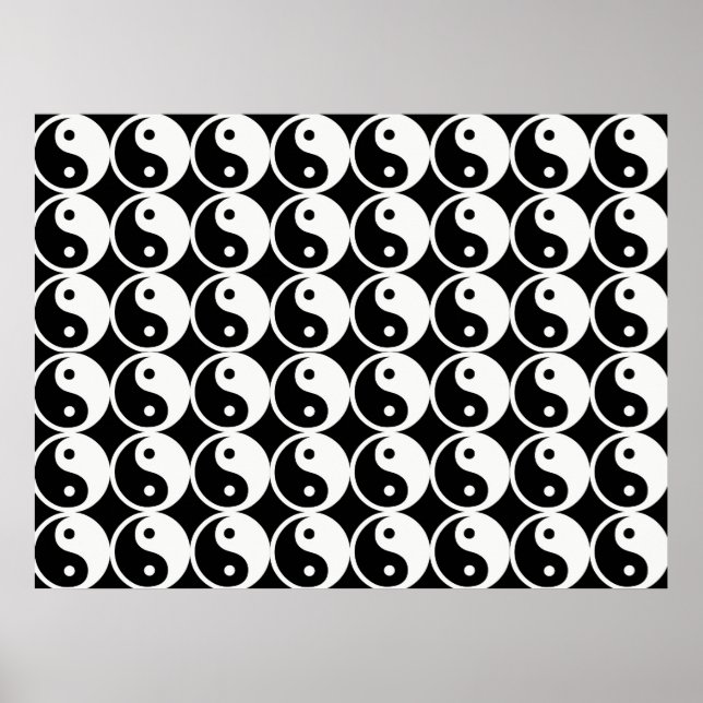 Pôster Yin e Yang Pattern (Frente)