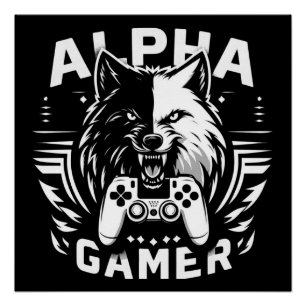 Pôster Yin Yang Alpha Gamer Lobo