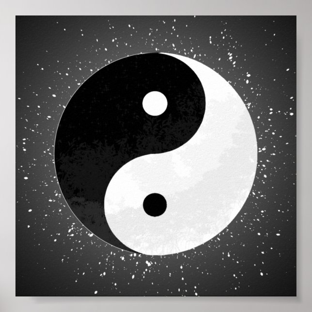 Poster Yin Yang Black and white (Frente)