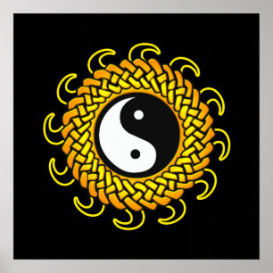 Poster Yin Yang Braided Sun