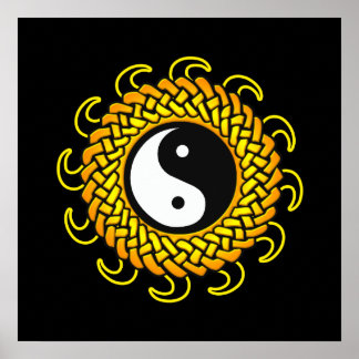 Poster Yin Yang Braided Sun