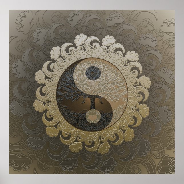 Pôster Yin Yang com a Árvore da Vida de Amelia Carrie em  (Frente)