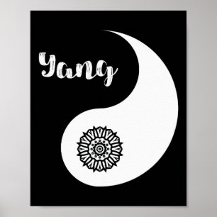Poster Yin & Yang Dia dos Namorados Casal Fofo Combinando