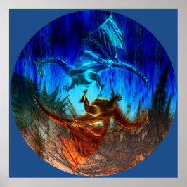 Pôster Yin Yang Dragon