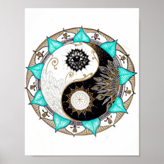 Poster Yin Yang Mandala