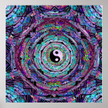 Yin Yang Mandala Purple