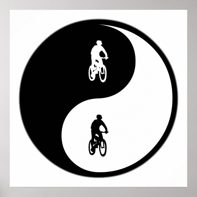Pôster Yin Yang Mountain Biking (Frente)