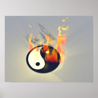 Pôster Yin Yang on Fire