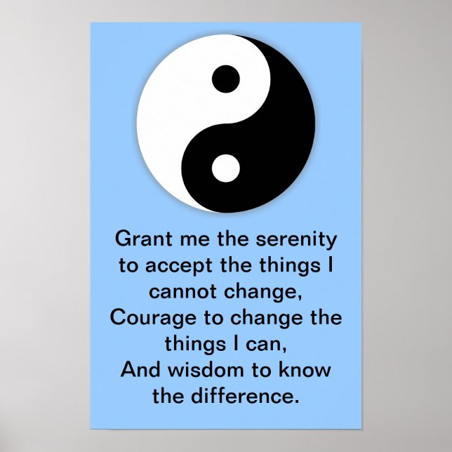 Poster Yin Yang Serenity Prayer (Frente)