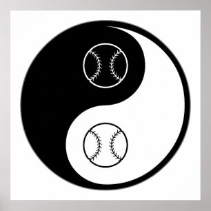 Poster Yin Yang Softball