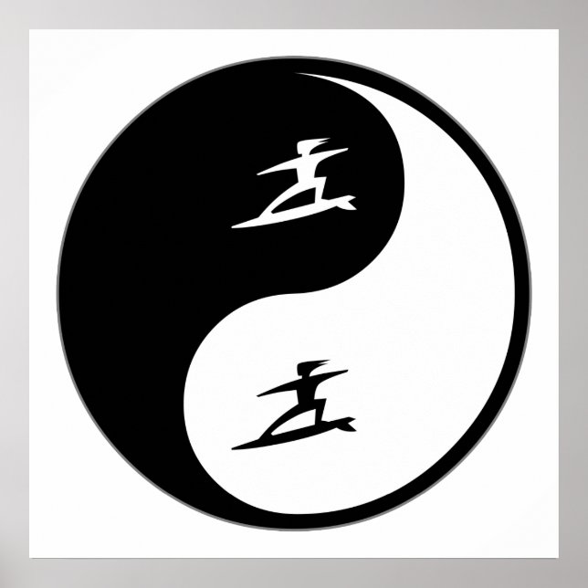Poster Yin Yang Surfing (Frente)