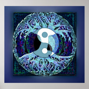 Pôster Yin Yang Tree of Life