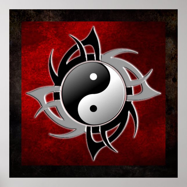POSTER YIN YANG TRIBAL 3D (Frente)