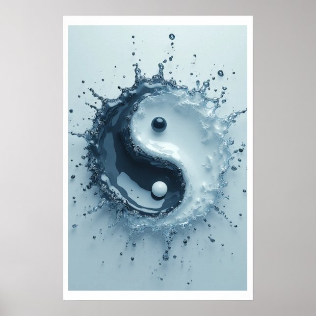 Poster Yin Yang Water Splash (Frente)