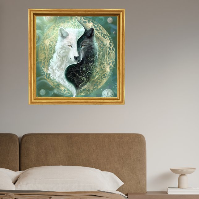 Poster Yin Yang Wolf Art - Fantasy Artwork  (Criador carregado)