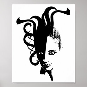 Poster Yin Ying Yang Womans enfrentam arte original