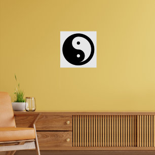 Poster Ying Yang preto e branco