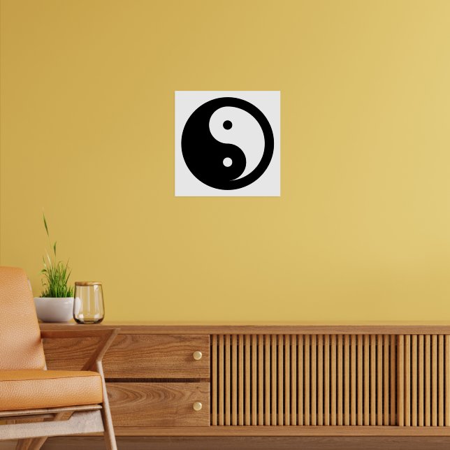 Poster Ying Yang preto e branco (Sala de Estar 2)