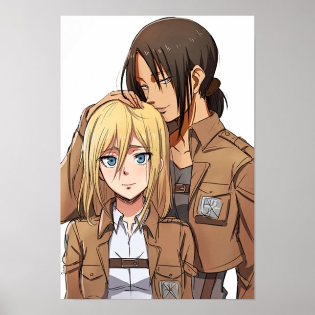 Poster Ymir Christa Shingeki sobre o ataque de Kyojin a T (Frente)