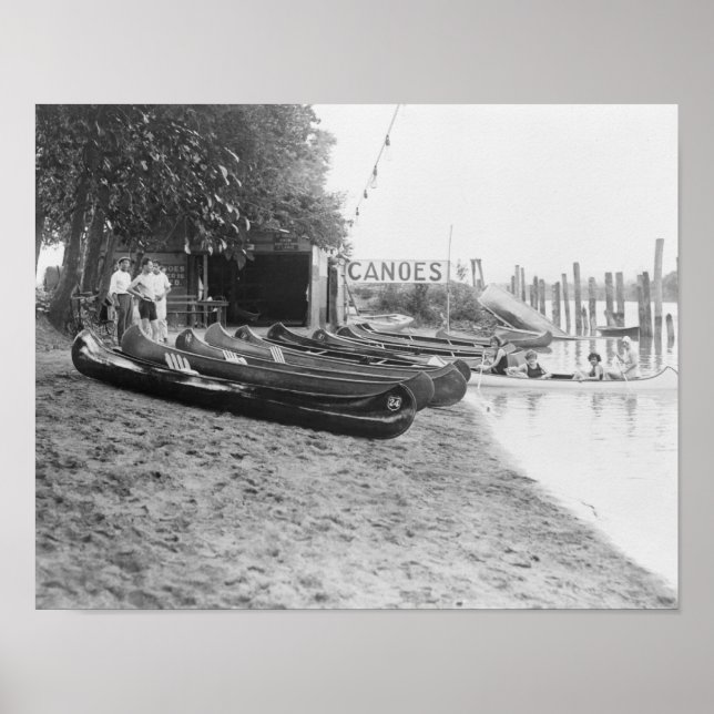 Poster Yocum Canoe House, Arlington Beach Park (Frente)