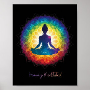 Poster Yoga Altamente Meditado Inspirador Pacífico Zen